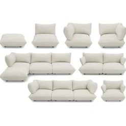 2-zitsbank Sumo boucle recycled beige