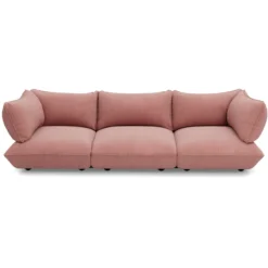 3-zitsbank Sumo cord recycled soft pink