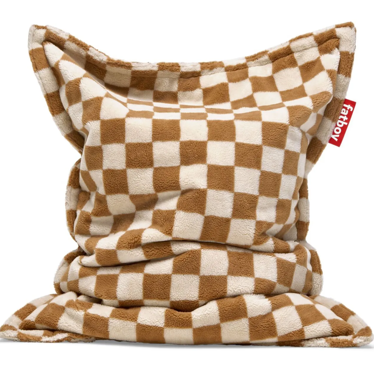 Zitzak original slim teddy chess almond creme