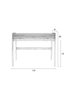 Zuiver bureau Barbier Walnoot