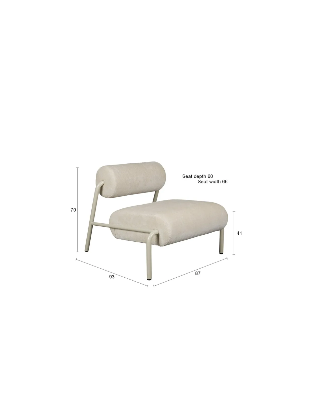 Zuiver fauteuil Lekima Zuiver Lekima Fauteuil Off-White