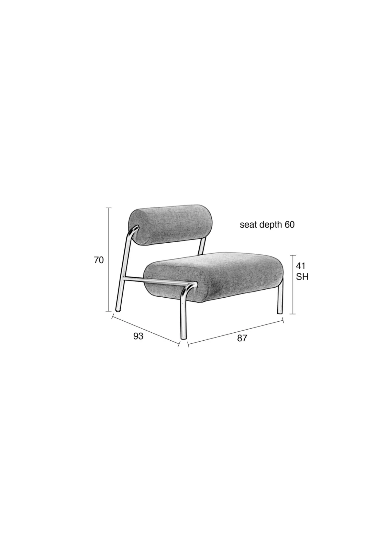 Zuiver fauteuil Lekima Zuiver Lekima Fauteuil Off-White
