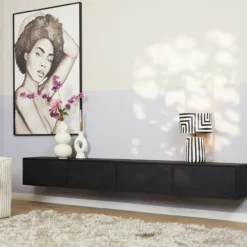 Zwevend Tv-meubel All Black 200