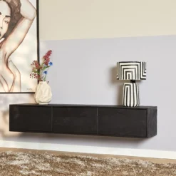 Zwevend Tv-meubel All Black 200