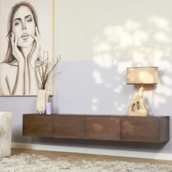 Zwevend Tv-meubel All Brown 200