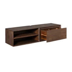 Zwevend Tv-meubel Ambi bruin 120 cm