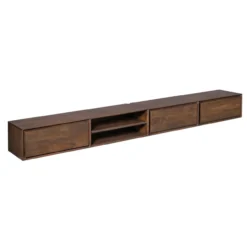 Zwevend Tv-meubel Ambi bruin 240 cm