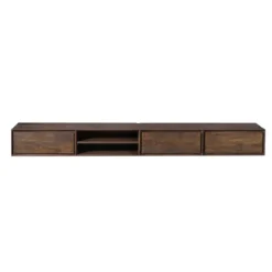 Zwevend Tv-meubel Ambi bruin 240 cm