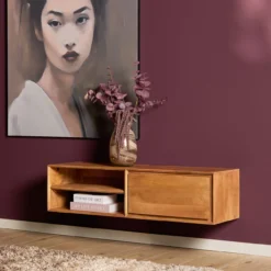 Zwevend Tv-meubel Ambi naturel 120 cm