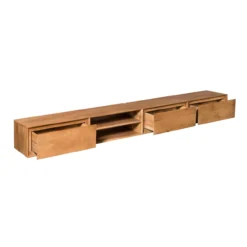 Zwevend Tv-meubel Ambi naturel 240 cm